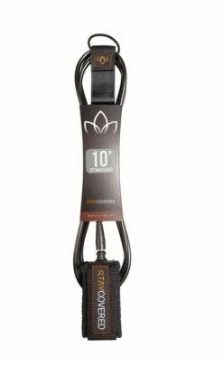 Stay Covered - 10' Standard Surfboard Leash - Black