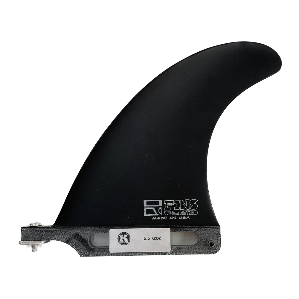 5.5" Fins Unlimited "K2D2" Kanoa Dahlin Surfboard Single Fin - Black 3 5.5" Fins Unlimited "K2D2" Kanoa Dahlin Surfboard Single Fin - Black