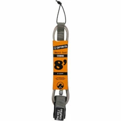 Captain Fin - 8' Standard "Shred Cord" Surfboard Leash - Gray
