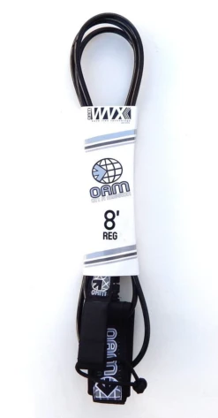 OAM 8' Regular Surfboard Leash - Black