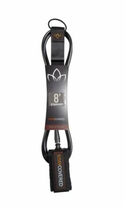 Stay Covered - 8' Standard Surfboard Leash - Black