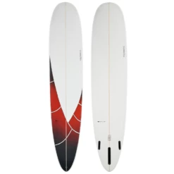 9'0" Hasbrook SurfCraft "Mental Case" New High Performance Longboard Surfboard (Red/Black Fade)