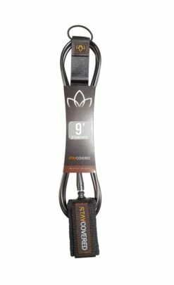 Stay Covered - 9' Standard Surfboard Leash - Black
