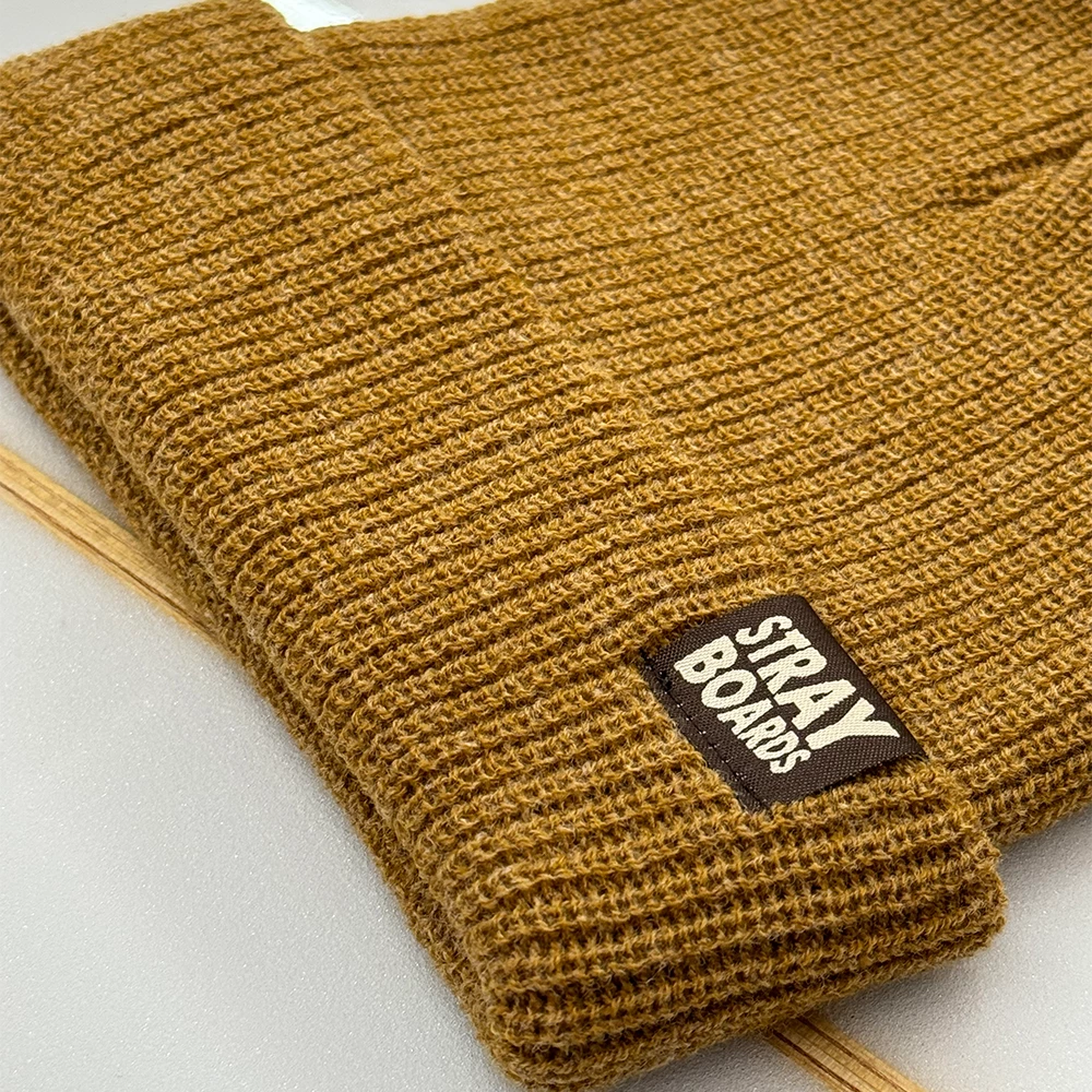 Stray Boards Cardigan Knit Beanie Hat - Acorn/Brown 4 Stray Boards Cardigan Knit Beanie Hat - Acorn/Brown - Image 2