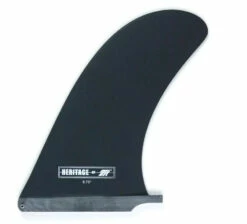 True Ames "Heritage" New 9.75" Surfboard Single Fin-BLK