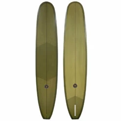 9'6" SR MFG - Like-New Singlefin Noserider Longboard Surfboard - Green Resin Tint