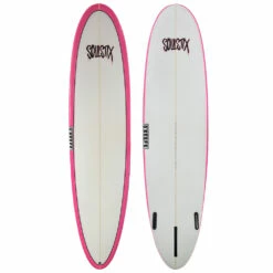 7'4" O'Keefe "Wavehog" New Midlength Funboard Surfboard - Pink Rails
