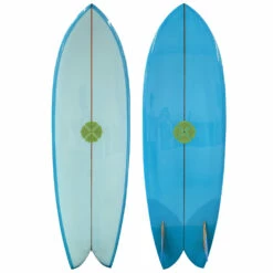 5'10" Josh Hall Surfboards "Gen 2 Keel" New Fish Surfboard W/ Glass-On Wood Keels