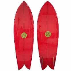 5'7" Josh Hall Surfboards "Gen 2 Keel" New Fish Surfboard W/ Glass-On Wood Keels