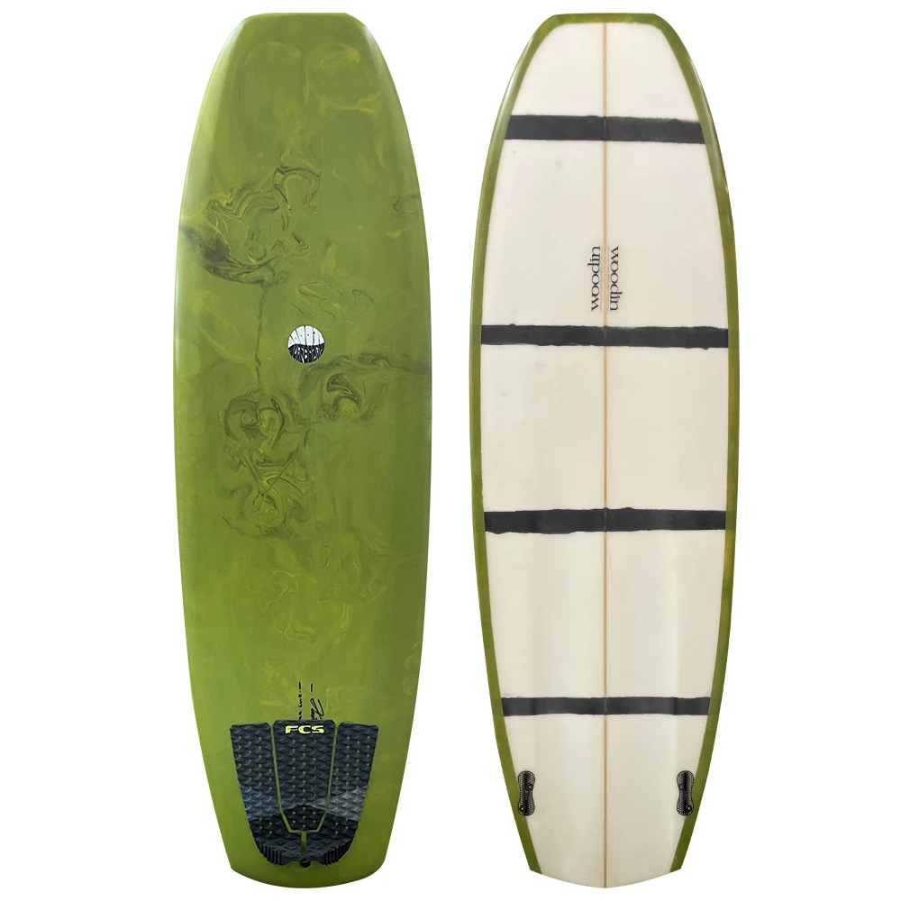 6'1.5" Woodin Surfboards Twin Fin Used Shortboard Surfboard 3 6'1.5" Woodin Surfboards Twin Fin Used Shortboard Surfboard