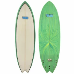 5'9" 7S Surfboards "Superfish" Almost Like-New 5 Fin Double-Winged Swallow Tail Surfboard