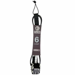 OAM 6' Comp Surfboard Leash - Black And White Checker