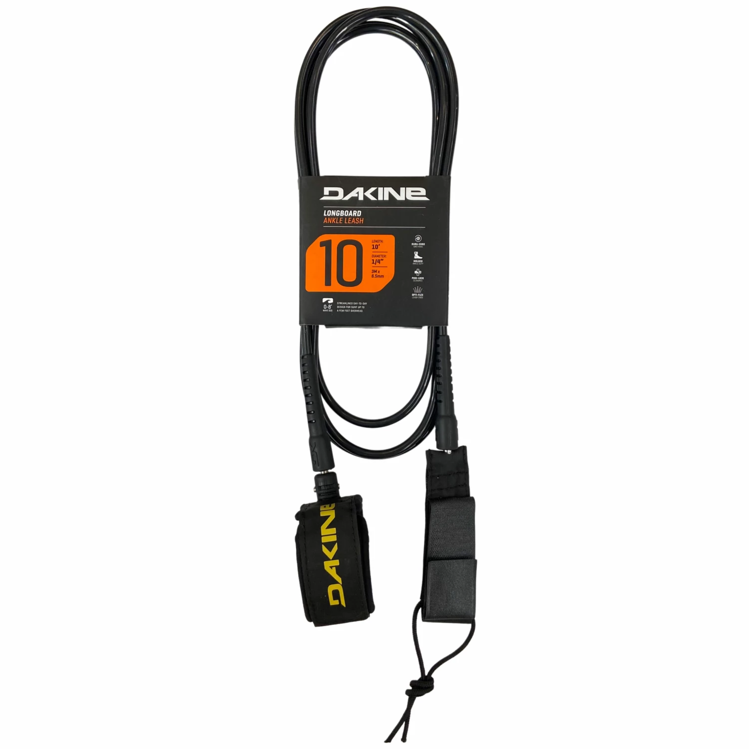 Dakine Longboard Ankle Leash - 10' X 1/4" - Black 3 Dakine Longboard Ankle Leash - 10' X 1/4" - Black