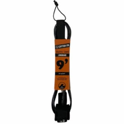 Captain Fin - 9' Standard "Shred Cord" Surfboard Leash - Black