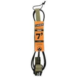 Captain Fin - 7' Standard "Shred Cord" Surfboard Leash - Army