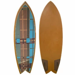 5'6 Chocolate Fish Used Twin Fin Fish Shortboard Surfboard