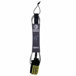 OAM 6' Comp Surfboard Leash - Grey / Lemon