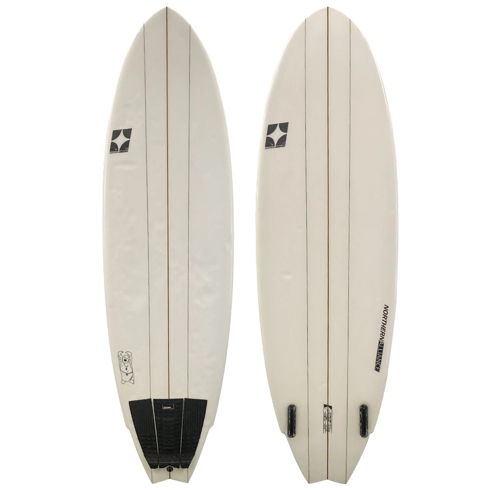 6'0" Northern Alliance "Happy Buddha" Used Groveler Shortboard Surfboard 3 6'0" Northern Alliance "Happy Buddha" Used Groveler Shortboard Surfboard
