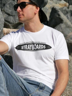 Men's Stray Boards White T-Shirt