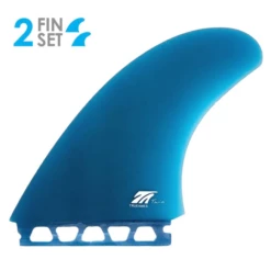 True Ames "TA Twin" New Surfboard Fin Set - FUTURES - BLUE