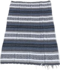 Hand-Crafted Mexican Beach Blanket - Blue / Grey -KITEBOARDING Shop Subject 2 02220.1687646461