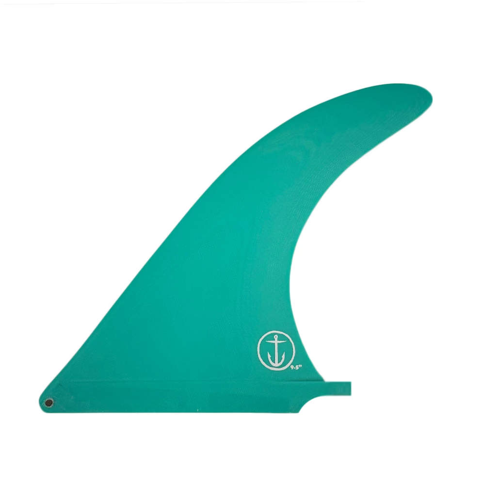 9.5" Captain Fin "Raked" Lightly Used Surfboard Single Fin - Teal 3 9.5" Captain Fin "Raked" Lightly Used Surfboard Single Fin - Teal