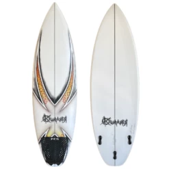 5'6 Rumaner Surfboards Custom Used Shortboard Surfboard - Airbrush Design Under-Glass