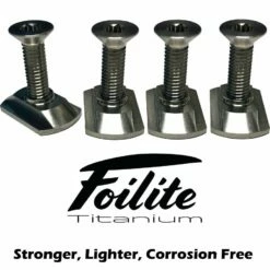 Foilite - M6 Titanium Hydrofoil Hardware Set - 4 Track Nuts And 4 M6 Screws Discounts Apply !
