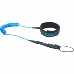 Ion - Wingboard / Wingfoil Coiled Board Leash - Calf / Ankle Discounts Apply ! -KITEBOARDING Shop ion 2022 wingboard sup coiled calf leash size 2