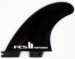 FCS II "Performer" New Thruster Surfboard Fin Set - Medium - Black