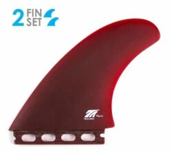 True Ames "TA Twin" New Surfboard Fin Set - FUTURES - RED